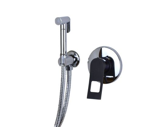 Гигиенический душ со смесителем Bronze de Luxe Element EL28CB хром/черный - фото 2