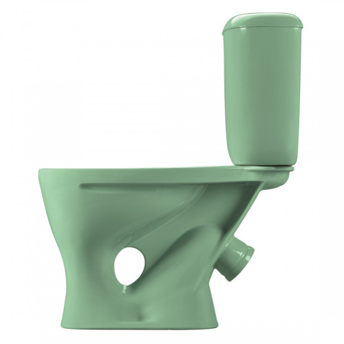 Унитаз-компакт напольный с бачком Santeri Воротынский 1P4017S0400BF салатовый с сиденьем каскадный смыв - фото 4