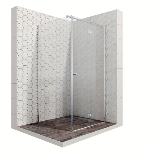 Душевой уголок Ambassador Diamond 12011105R 90х90 стекло прозрачное профиль хром глянцевый без поддона - фото 2