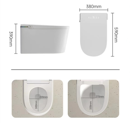 Унитаз подвесной SantiLine SL-5037 цвет белый с сиденьем микролифт безободковый смыв воронка-водоворот - фото 2