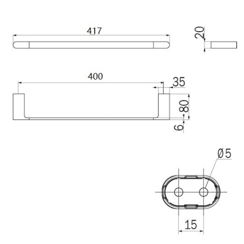 Полотенцедержатель Inda INDISSIMA A8818BNE - фото 4