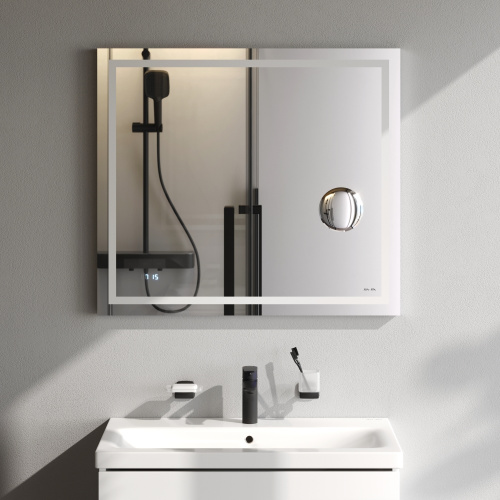 Зеркало в ванную Am.Pm Gem M91AMOX0803WG 80х70 цвет серебро - фото 3