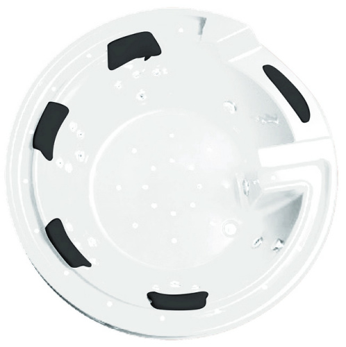 Ванна акриловая гидромассажная Gemy G9090 K 190х190 встраиваемая круглая с каркасом - фото 3