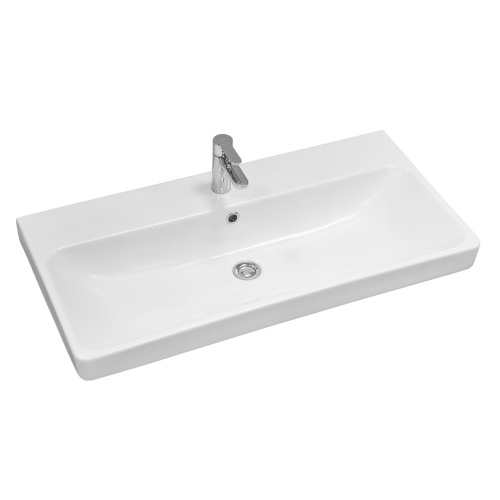 Раковина керамическая Onika Адриана 1WH501629 90х45 накладная цвет белый 1 отверстие под смеситель