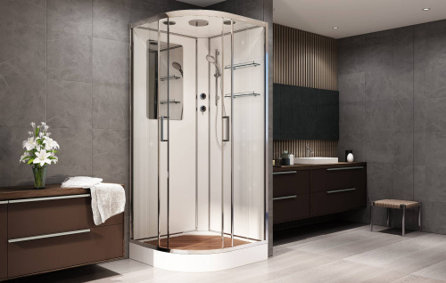 Душевая кабина AvaCan A09 90х90 четверть круга с крышей ориентация универсальная - фото 3