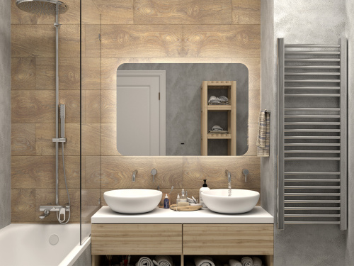 Зеркало в ванную Misty Зеркала (сенсорные) АДХ-02-100/70-14 100х70 - фото 3