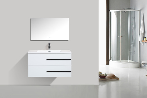 Тумба с раковиной Parly Bella Bella100 99х47х50 подвесная - фото 2