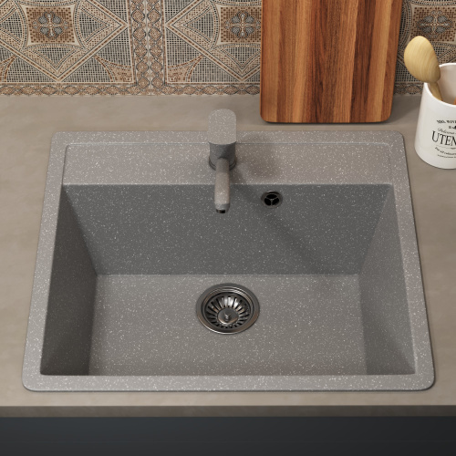 Кухонная мойка Uperwood ECON UPD-104 4010202102 57х50 цвет светло-серый - фото 3