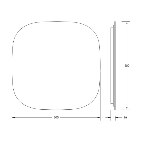 Зеркало в ванную Defesto OPTI DF 2858 50х50 - фото 2