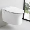 Унитаз подвесной Cerutti SPA CT10195 белый с сиденьем микролифт безободковый импульсный смыв