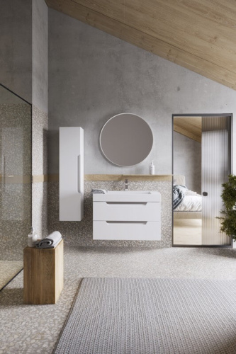 Шкаф-пенал Aqwella Y CUB0503W 30х25х133 подвесной цвет белый - фото 3