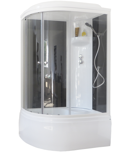 Душевая кабина Royal Bath ВК RB8120BK6-BT-R 120х80 асимметричная с крышей ориентация правая