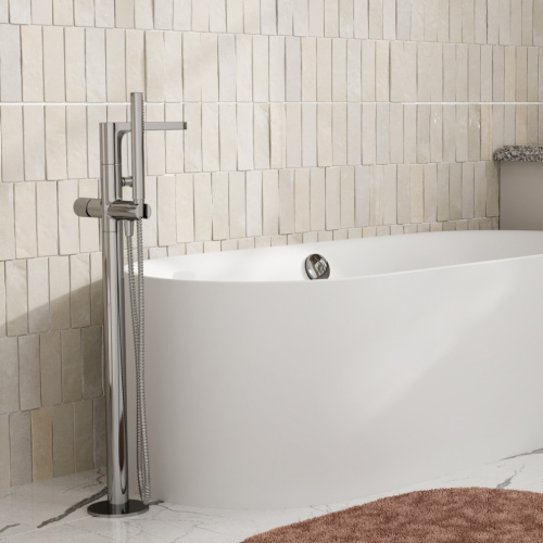 Смеситель для ванны с душем WasserKRAFT Mosel 4600 4621 напольный хром - фото 2