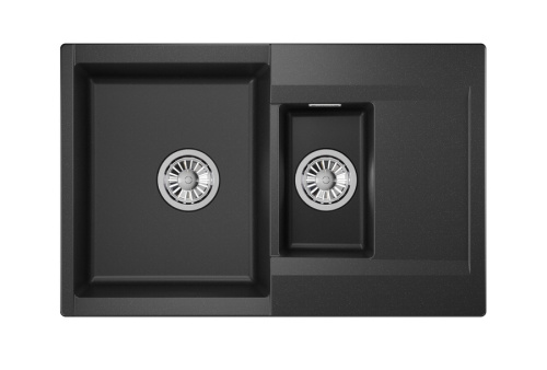 Кухонная мойка Granula 7808, ЧЁРНЫЙ 78х50 цвет черный поверхность матовая - фото 2