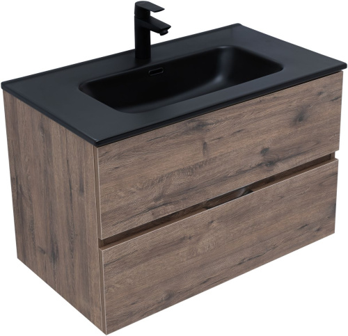Тумба под раковину Aquanet Алвита New 00334186 80х46х51 подвесная цвет коричневый - фото 3