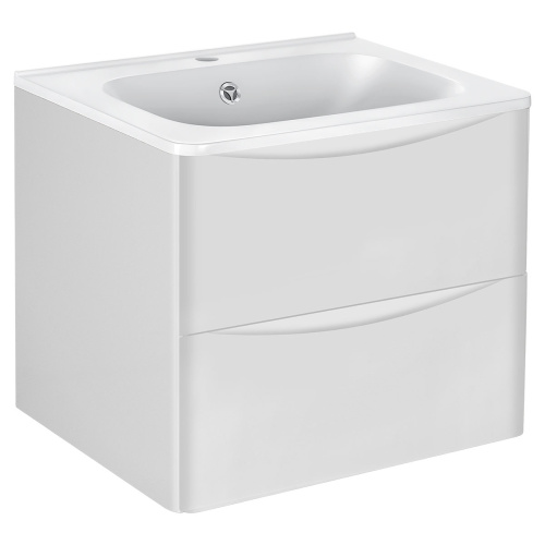 Тумба под раковину Vincea Paola VMC-2P600GW 59х47х50 подвесная цвет белый - фото 3
