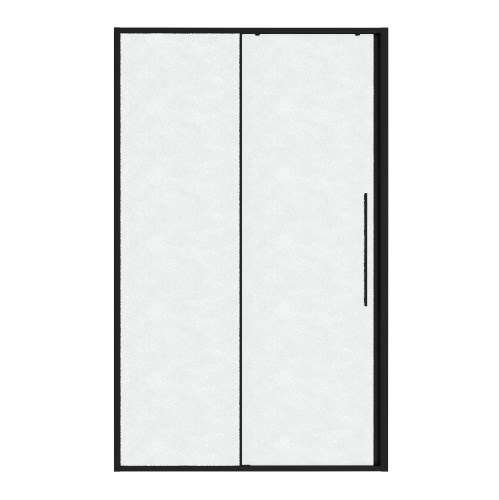 Душевая дверь Niagara Nova NG-84-L11CHB 110х195 стекло шиншилла профиль черный матовый - фото 2