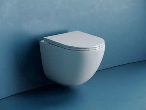 Унитаз подвесной Ceramica Nova VOGUE CN4008T белый с сиденьем микролифт безободковый смыв торнадо - фото 2