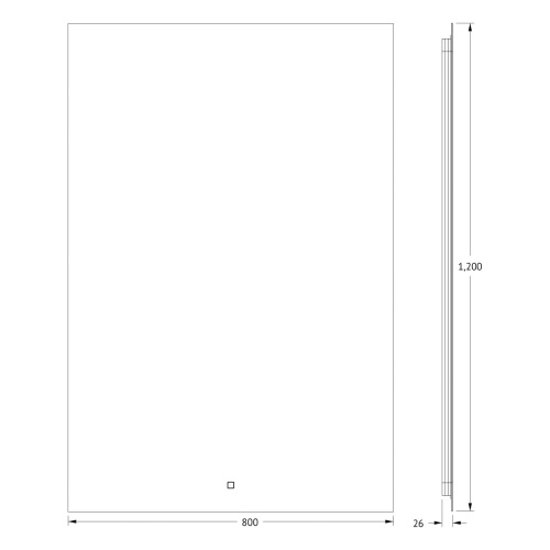 Зеркало в ванную Defesto GLOW DF 2510S 80х120 - фото 2