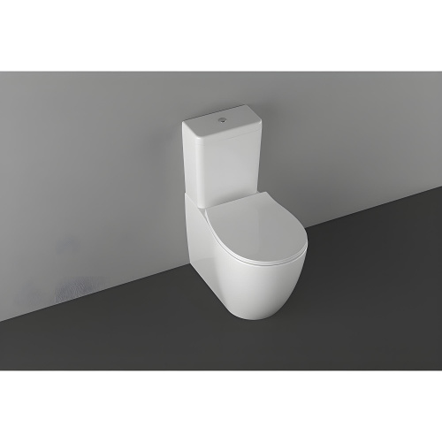 Чаша унитаза напольная Allen Brau Fantasy 4.11009.20 цвет белый без бачка с сиденьем микролифт безободковая каскадный смыв - фото 2