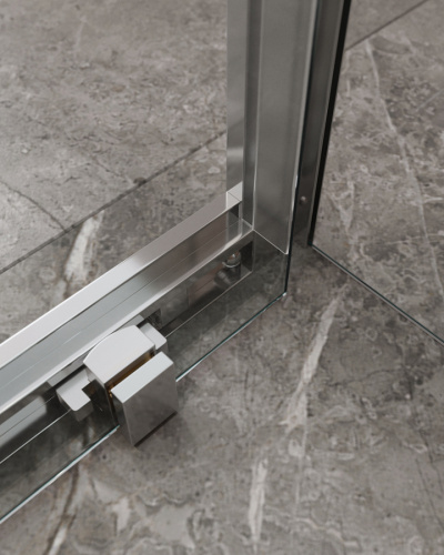 Душевой уголок Cezares MOLVENO MOLVENO-AH-11-160/90-C-Cr-IV 160х90 стекло прозрачное профиль хром глянцевый без поддона - фото 4