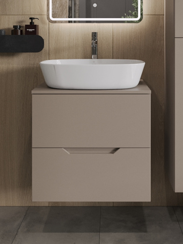 Тумба с раковиной Orange Line Li-60TuLMDF+B08-500W 61х46х70 - фото 3