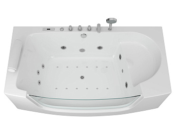 Ванна акриловая гидромассажная Grossman GR-18590 185х90 пристенная прямоугольная с ножками