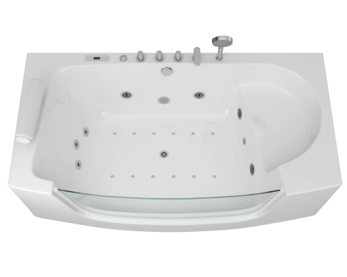 Ванна акриловая гидромассажная Grossman GR-18590 185х90 пристенная прямоугольная с ножками