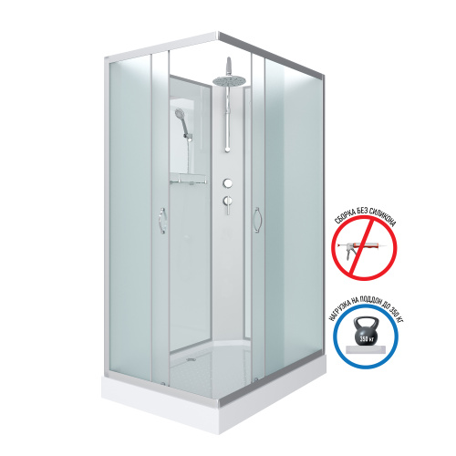 Душевая кабина Niagara Classic 431853QBKT 110х80 прямоугольная без крыши ориентация универсальная - фото 2