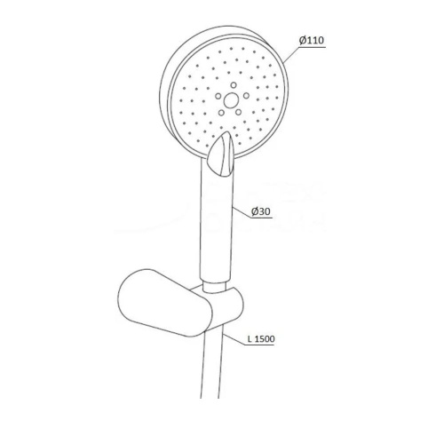 Душевой гарнитур Damixa Origin One 918110000 настенный хром/серый - фото 4