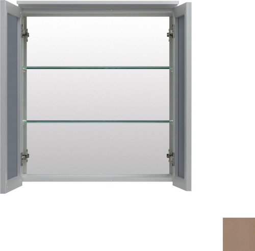 Зеркало-шкаф De Aqua Алюминиум 00261765 70х14х77 подвесной - фото 4