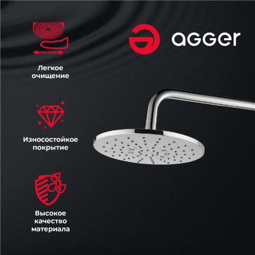 Верхний душ Agger Breeze ATS01 хром - фото 5