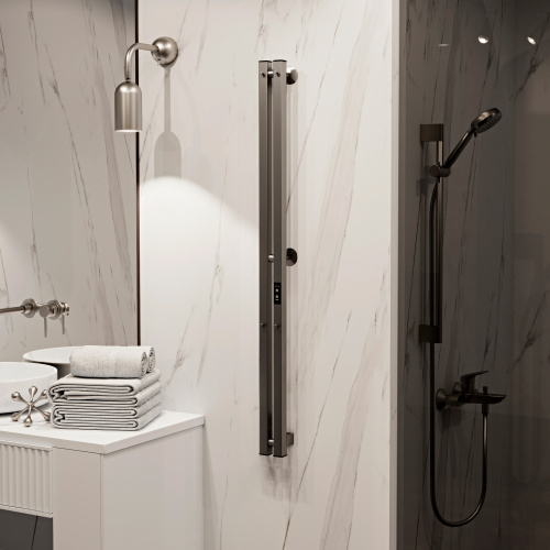 Полотенцесушитель Indigo Style PRO LSPRE120-10GNSRt 10х120 электрический оружейная сталь - фото 5