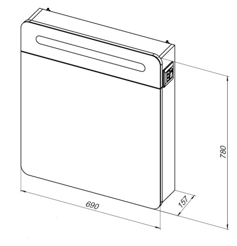 Зеркало-шкаф Aquanet Лукка 00178955 69х16х78 подвесной цвет белый - фото 5