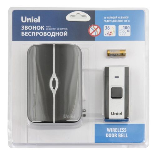Звонок беспроводной (UL-00006434) Uniel UDB-015W-R1T1-36S-100M-WH/BL - фото 2