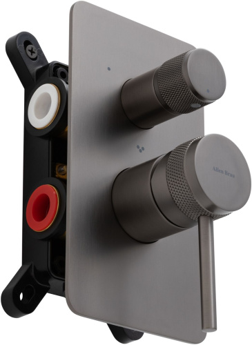 Смеситель для ванны с душем Allen Brau Priority 5.31A11-MG встраиваемый в стену серый - фото 2