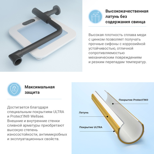 Сифон для раковины Wellsee Drainage System 182125000 - фото 5