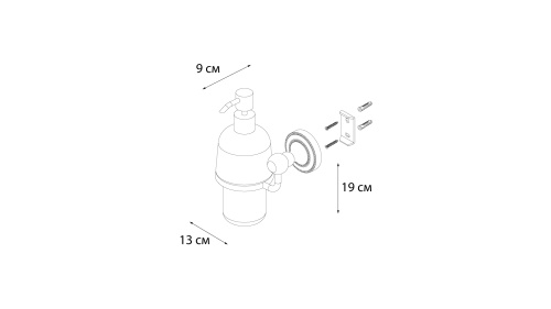 Дозатор жидкого мыла Fixsen Style FX-41112 - фото 3