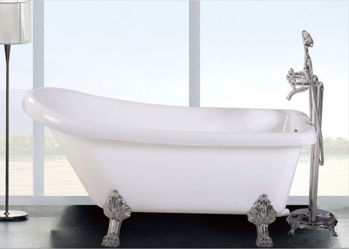 Ванна акриловая Cerutti SPA CT9321 170х74 отдельностоящая асимметричная с ножками - фото 3