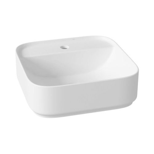 Раковина из сантехнического фарфора Lavinia Boho Bathroom Sink Slim 33311007 40х40 накладная цвет белый 1 отверстие под смеситель - фото 3
