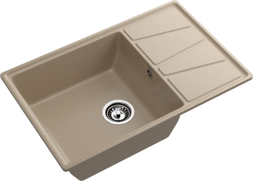 Кухонная мойка Granfest Vertex V-780L песочный 78х50 цвет бежевый поверхность матовая - фото 2