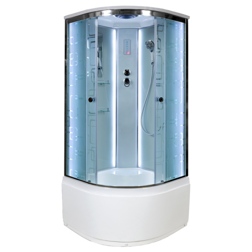 Душевая кабина AvaCan EM4590LED 90х90 четверть круга с крышей ориентация универсальная - фото 2