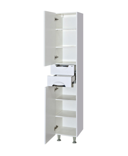 Шкаф-пенал Misty Орхидея П-Жас05035-011Л 35х34х190 напольный цвет белый - фото 5