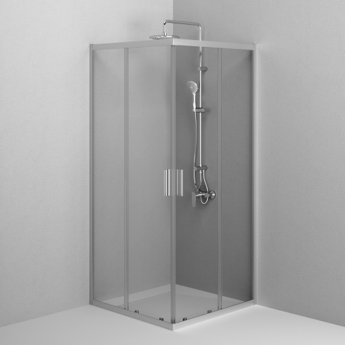 Душевой уголок Am.Pm Gem W90G-403-9090MT 90х90 стекло прозрачное профиль хром матовый без поддона - фото 5