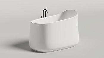 Ванна из литьевго мрамора Salini ORIENTE 1043101MF 140х80 отдельностоящая асимметричная