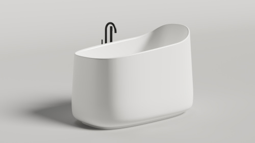 Ванна из литьевго мрамора Salini ORIENTE 1043101MF 140х80 отдельностоящая асимметричная