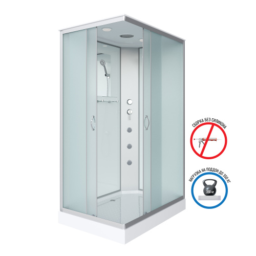 Душевая кабина Niagara Classic 431853QG 110х80 прямоугольная с крышей ориентация универсальная - фото 2