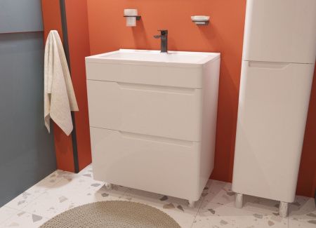 Тумба с раковиной Эстет Kare Luxe ФР-00007071 70х50 напольная цвет белый