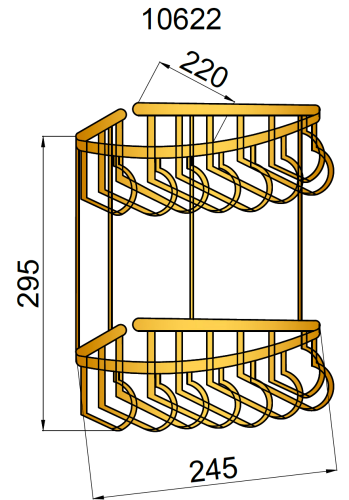 Полка в ванную комнату Boheme Medici 10622 - фото 2