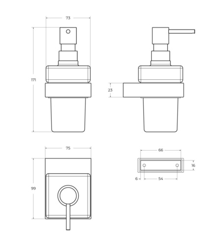 Дозатор Cezares SLIDER SLIDER-SOIS-V-IN - фото 2